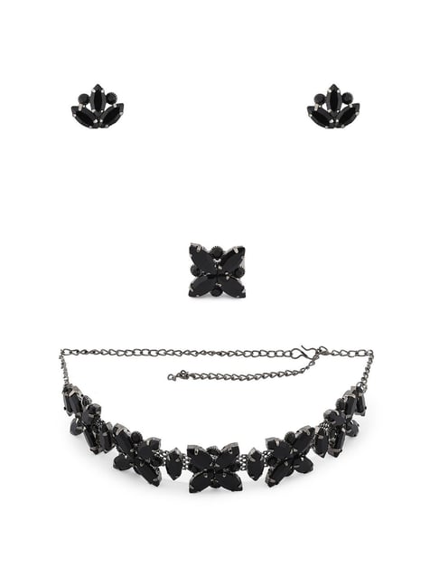 Stainless Pentagon Pentagram Star Black Rhinestone Pendant Necklace Jewelry  | eBay