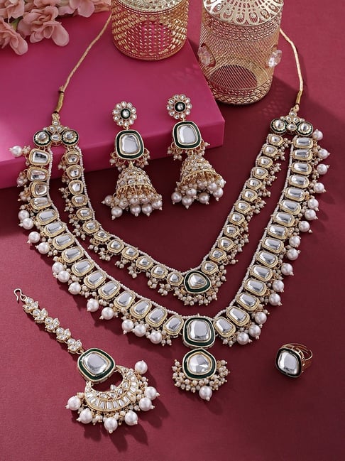 HIBRIDE Fashion Luxury Flower Necklace Earring Set India | Ubuy
