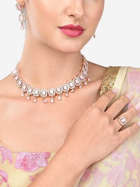 Zaveri pearls store necklace set