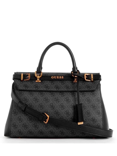Guess Coal Logo Sestri Medium Satchel