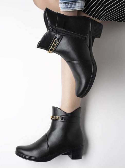 Shoetopia Kids Black Casual Boots