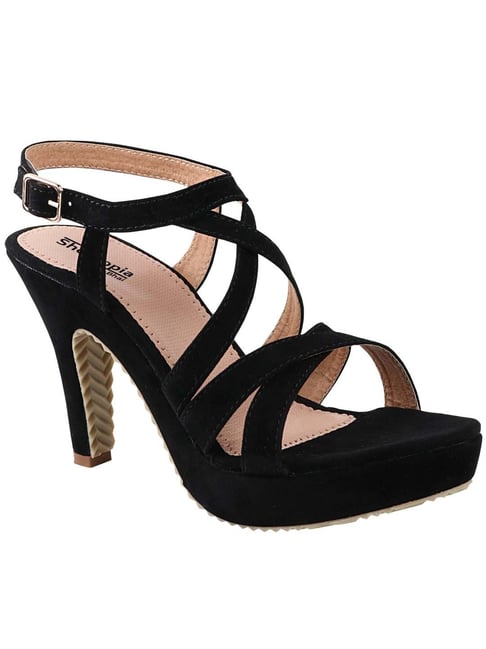 Buy Dolphin Miles Women Black Heels Online at Best Price