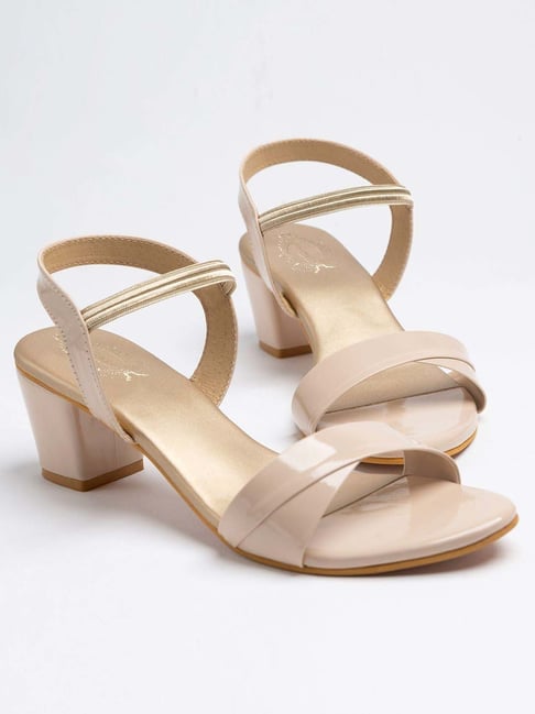 Shoetopia Kids Beige Ankle Strap Sandals