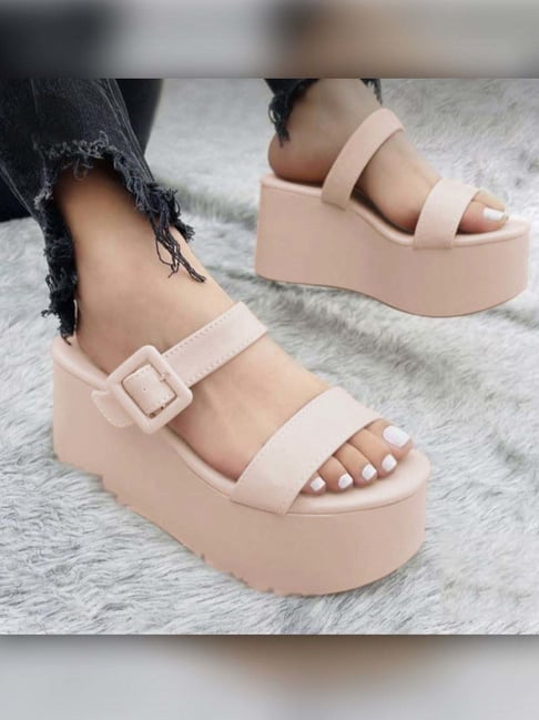 Buckle Detail Wedge Sandals | SHEIN IN