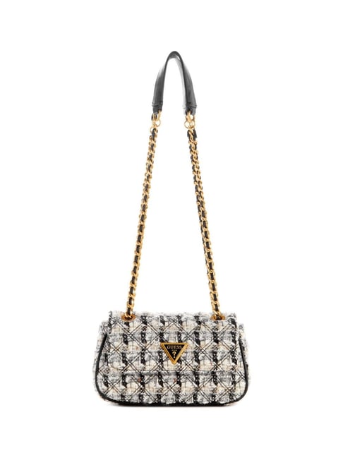GUESS Grey GIULLY Convertible Printed Mini Cross Body Bag