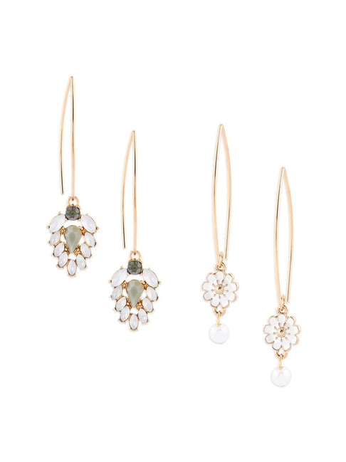 Jewelry Earrings Flower Stud Earrings Forever 21 Classic Gold