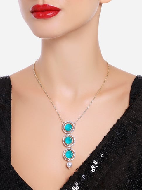 Blue Green Turquoise Chip Necklace – Dandelion Jewelry