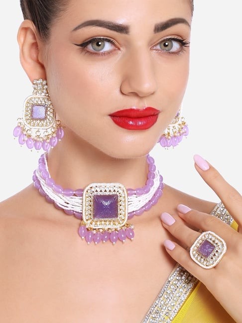 Buy Purple FashionJewellerySets for Women by SUKKHI Online | Ajio.com