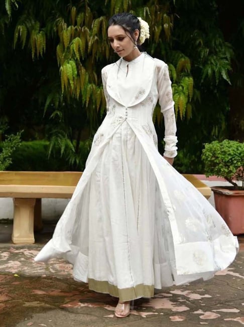 Vintage Amish Wedding Dress White Long Sleeves Lace-Up Back Modest Full  Coverage | eBay