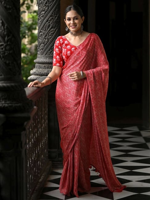 Crepe Saree | Buy Crepe Sarees Online - Vishal Prints