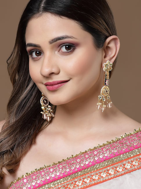 Bridal Navratan Dangler Earrings – Curio Cottage