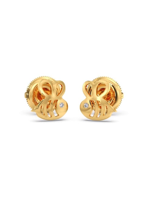 Buy 22Kt Plain Gold Step Buttalu Earrings 78VW9065 Online from Vaibhav  Jewellers