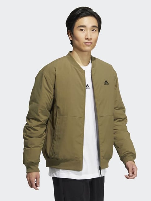 Adidas Green Regular Fit Bomber Jacket