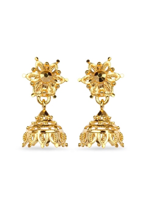 Buy CANDERE - A KALYAN JEWELLERS COMPANY 18K (750) Yellow Gold Dangler  Earrings for Women at Amazon.in
