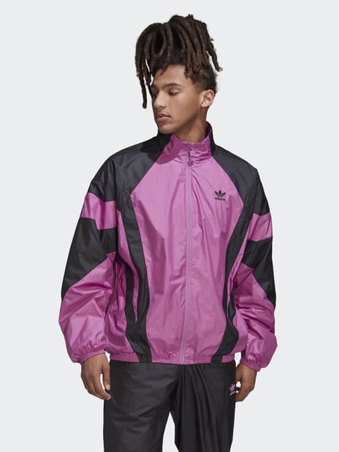 Adidas Originals Multicolored Loose Fit Colour Block Sports Jacket