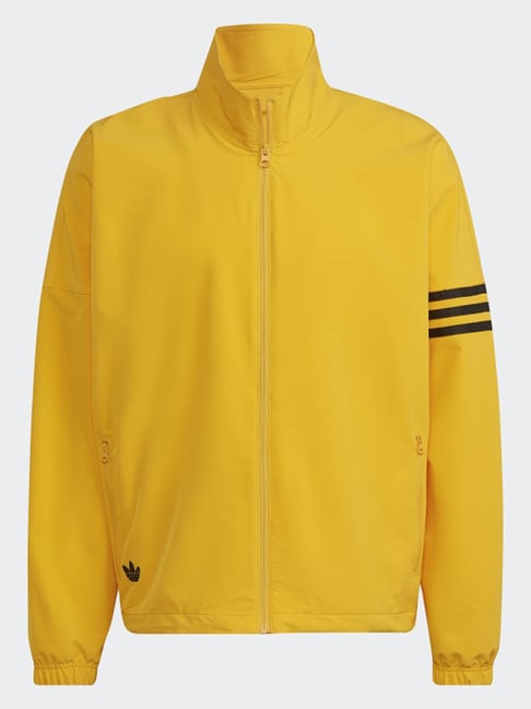 Buy Adidas Originals Yellow Loose Fit Striped Sports Jacket for