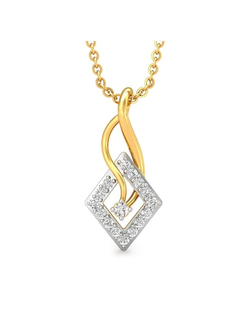 Candere By Kalyan Jewellers 18k Yellow Gold and Cubic Zirconia Pendant-image-4