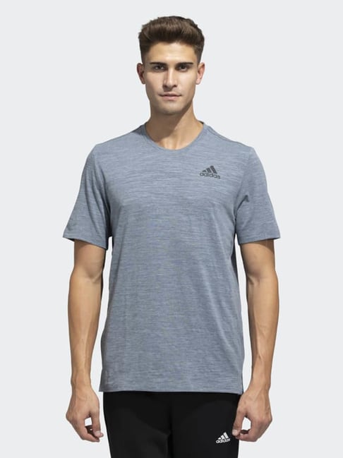 Grey adidas t shirt mens best sale