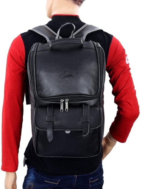 Pierre Black Leather Laptop Backpack | Alaskan Leather Company