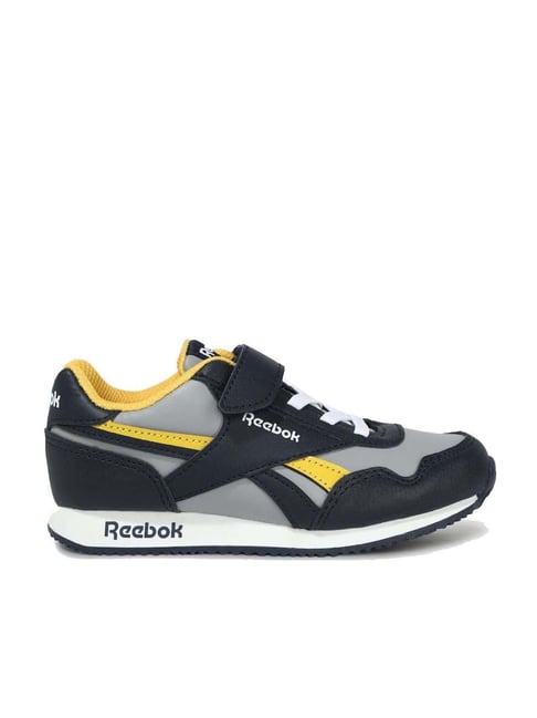Reebok Kids CL Jog 1V Navy Yellow Running Shoes