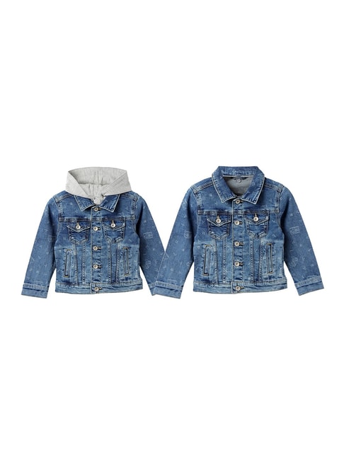 Buy Boys Denim Jacket Fall Ripped Kids Fashion Slim Elastic Long Sleeve Jean  Jacket Outwear 2-12 Age at Amazon.in