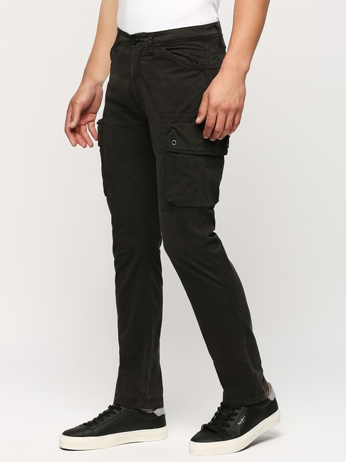 Buy Styli Black Cotton Cargo Pants for Women Online @ Tata CLiQ