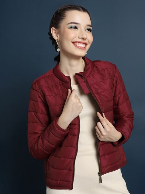 Red puffer jacket forever on sale 21