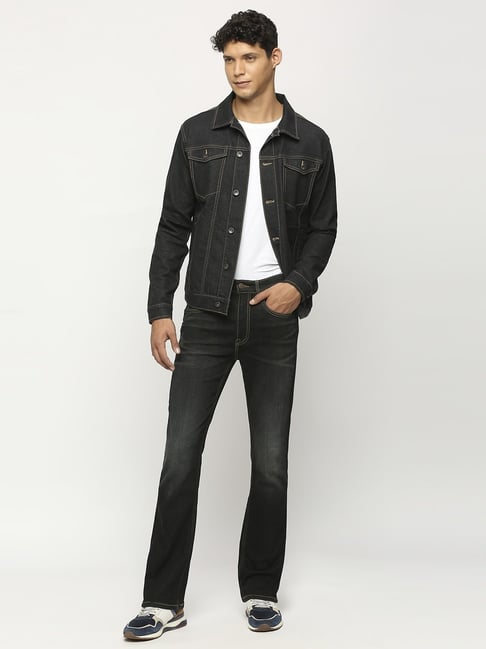 Pepe Jeans Black Regular Fit Denim Jacket