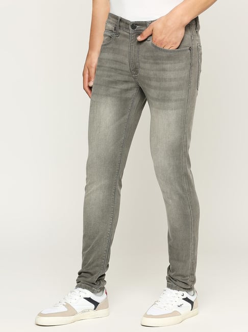 Buy Pepe Jeans Used Grey Skinny Fit Jeans for Mens Online Tata CLiQ