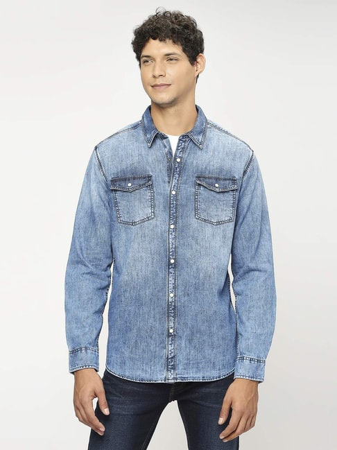 Buy online Light Blue Acid Wash Denim Jeans from Jeans & jeggings for Women  by V-mart for ₹799 at 20% off | 2024 Limeroad.com