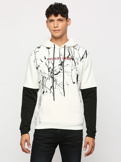 Pepe Jeans White Regular Fit Printed Hooded Sweatshirt-picture-36