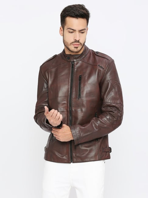 Buy Leather Retail Black Faux Leather Jacket for Men Online @ Tata CLiQ