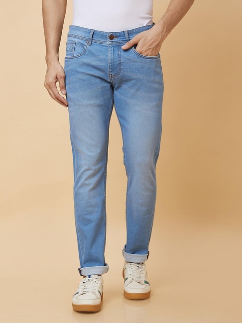 Buy Being Human Men Slim Straight Fit Denim Jeans Blue online