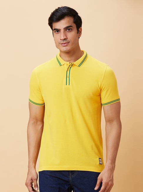 Yellow polo cheap t shirt mens