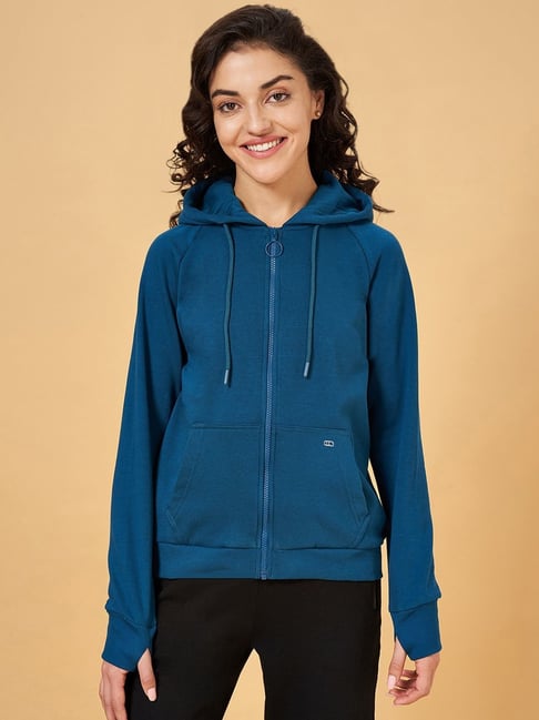 Buy Ajile by Pantaloons Blue Cotton Sports Sweatshirt for Women Online Tata CLiQ