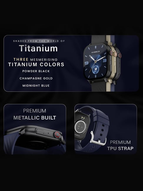 Hammer Arctic BT Calling Smartwatch with inch SUPER AMOLED Display  (Midnight Blue)