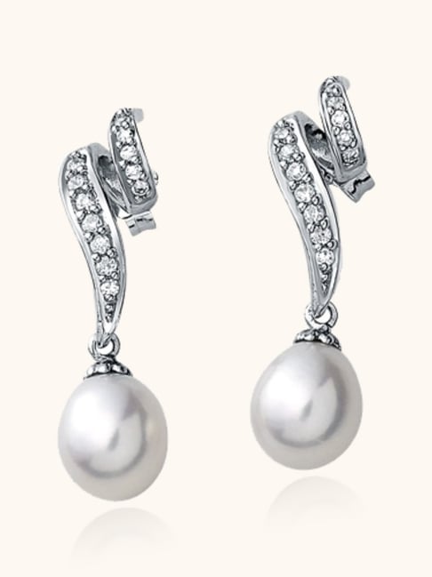 Double Pearl and Diamond Drop Earrings, 14K Yellow Gold – Fortunoff Fine  Jewelry