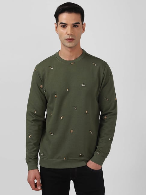 Van Heusen Denim Labs Green Regular Fit Printed Sweatshirt-picture-28