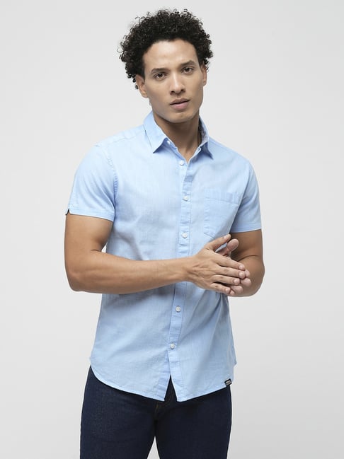 Stretch Cotton Slim Fit Short Sleeve Shirt