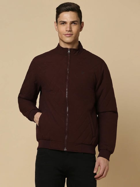 Buy Allen Solly Sport Maroon Regular Fit Printed Jacket for Mens Online @  Tata CLiQ