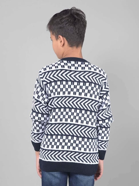 Buy Crimsoune Club Kids Navy Self Design Full Sleeves Sweater for Boys  Clothing Online @ Tata CLiQ