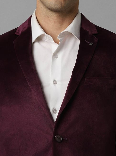 Louis Philippe Purple Slim Fit Blazer