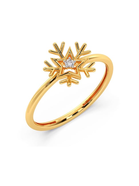 CANDERE Archita 14kt Diamond Yellow Gold ring Price in India - Buy CANDERE  Archita 14kt Diamond Yellow Gold ring online at Flipkart.com