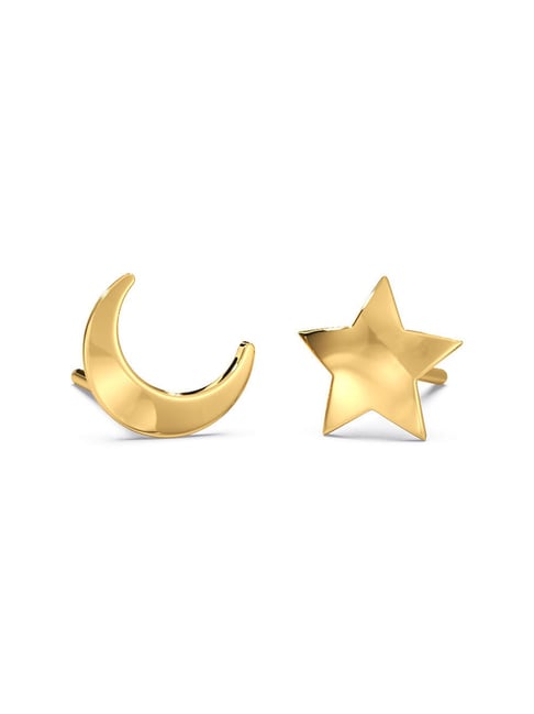 Candere by Kalyan Jewellers BIS Hallmark 18K Yellow Gold Stud Earrings-image-11