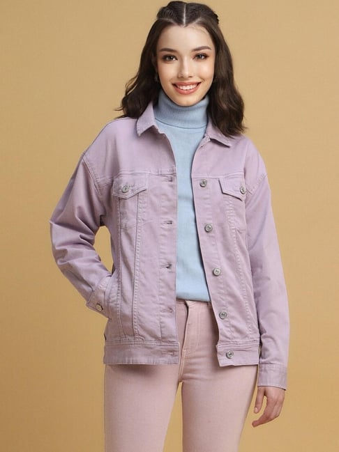 Pastel purple clearance denim jacket