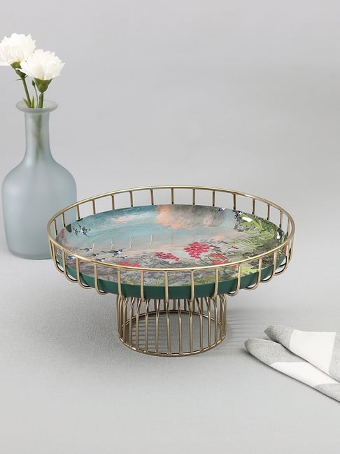 India Circus by Krsnaa Mehta Tropical View Printed Green Iron Cake Stand-picture-21
