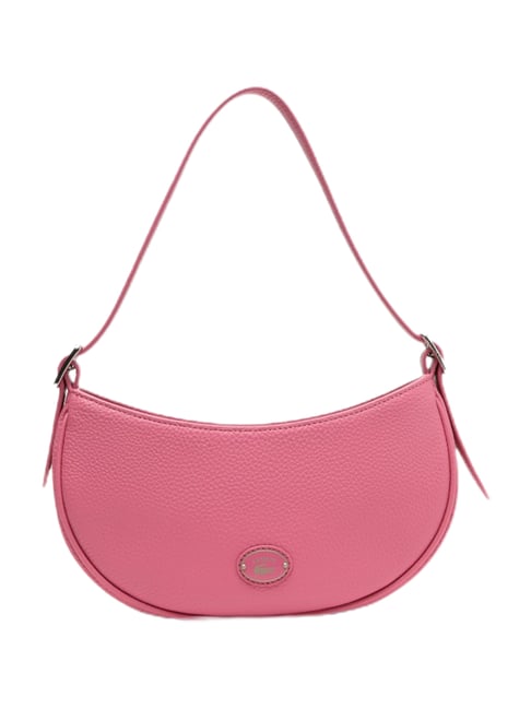 Pink leather best sale hobo bag