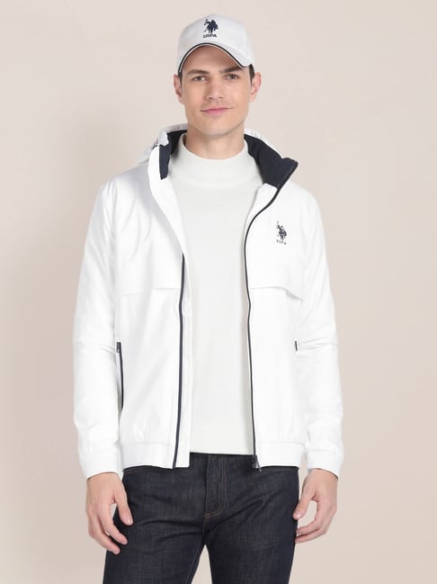 U.S. Polo Assn. White Regular Fit Wind Cheater-picture-48