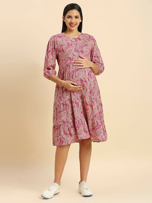 brown midi dress linen The Linen Short-Sleeve Scoop Midi Dress