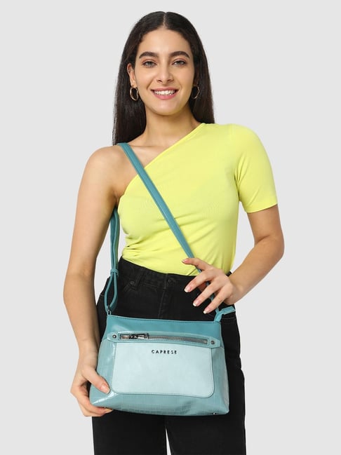 Caprese Gigi Sapphire Faux Leather Solid Sling Handbag-picture-35